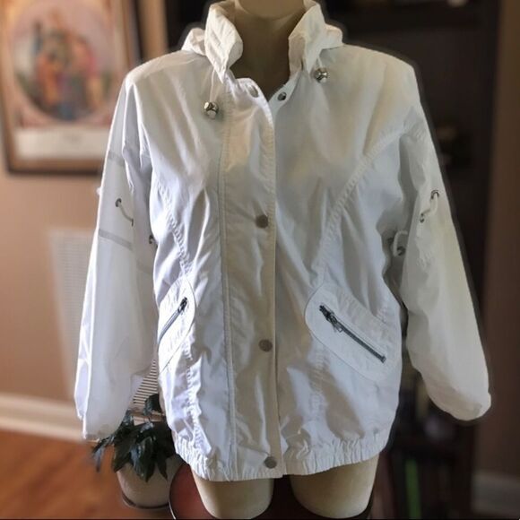 Vintage London Fog White Jacket LARGE - Picture 4 of 8